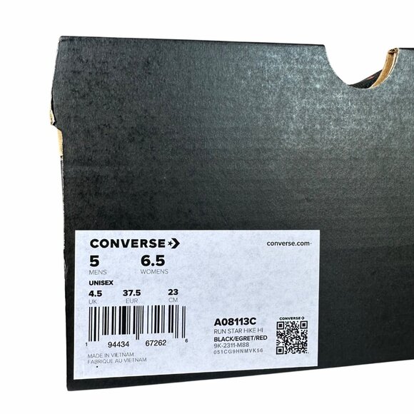 🍒Rare Converse Run Star Hike Hi Women Platform Shoes 6.5 Cherries Black A08113C - Picture 11 of 13